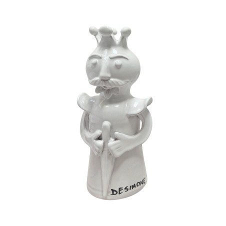 Statua bianca Re ceramiche de simone PL259 Statua bianca Re ceramiche de simone PL259